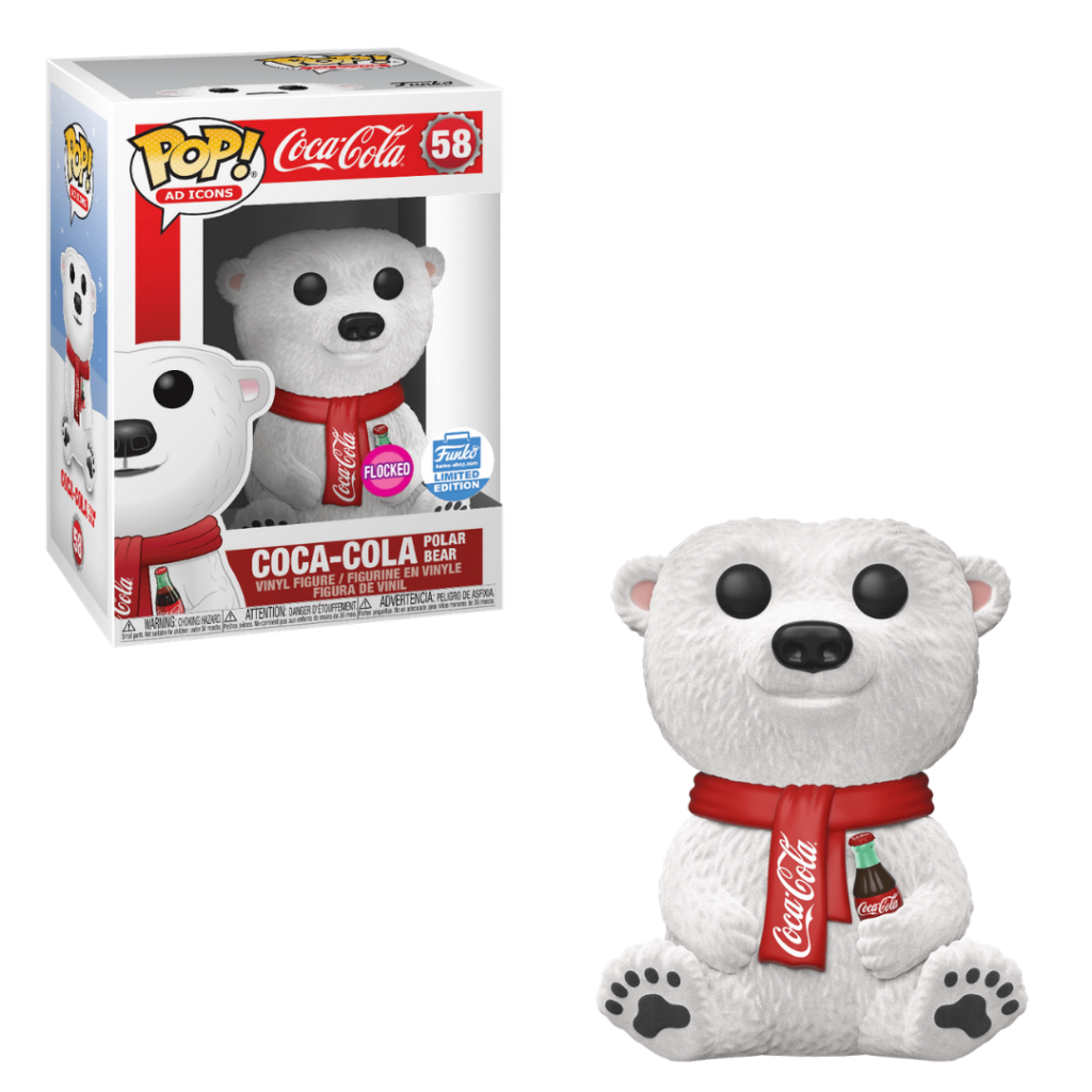 #58 Coca-Cola Polar Bear (Flocked) - POPVINYLS.COM